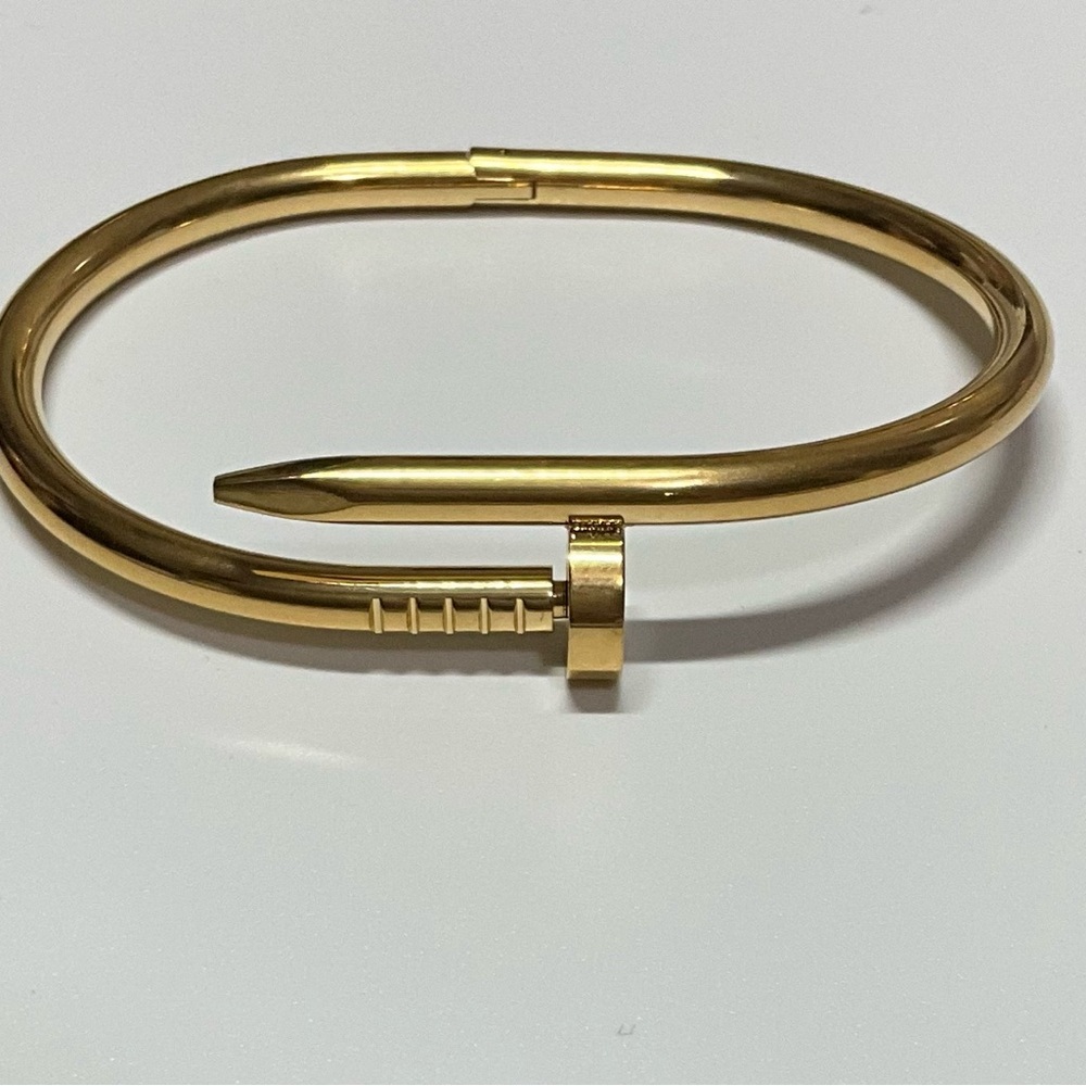 Gold filled , nail bangle - Picture 2 of 3
